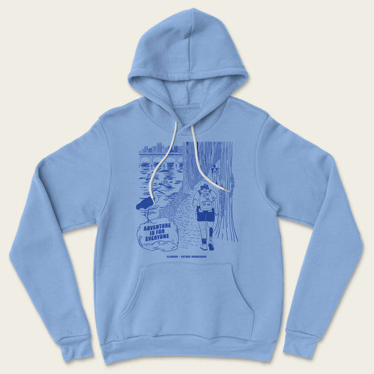 Adventure By The James Hoodie - Carolina Blue