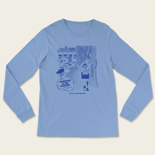 Adventure By The James Long Sleeve - Heather Carolina Blue