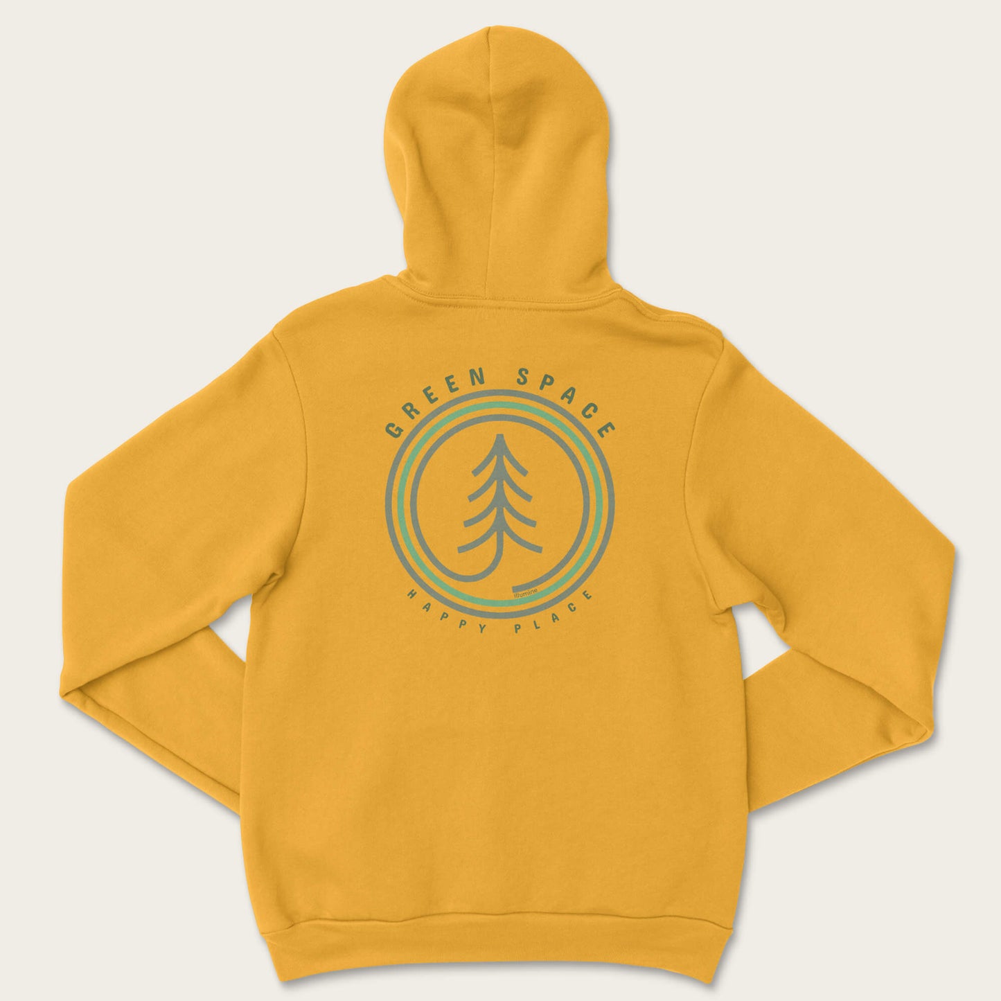 Green Space Hoodie Back