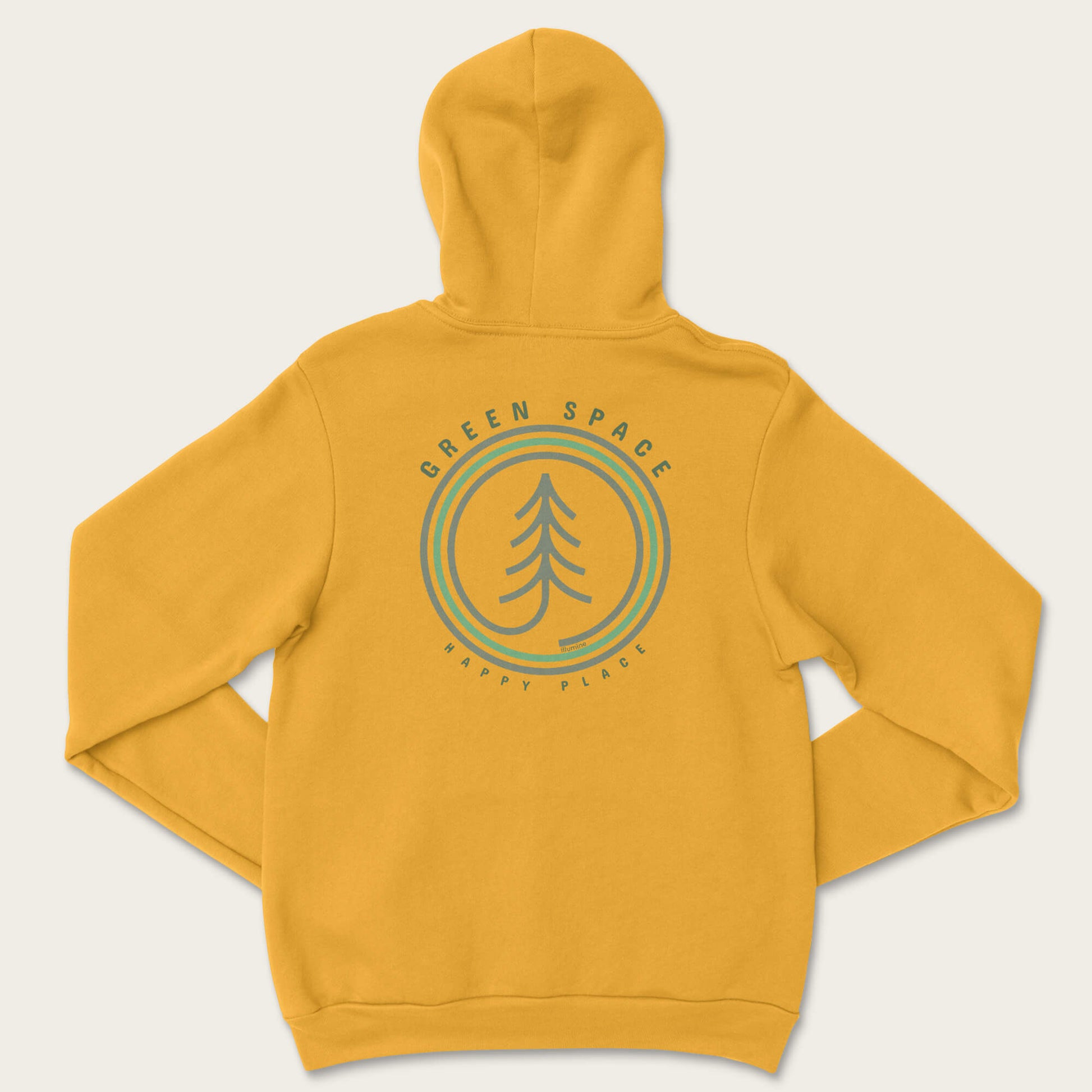 Green Space Hoodie Back