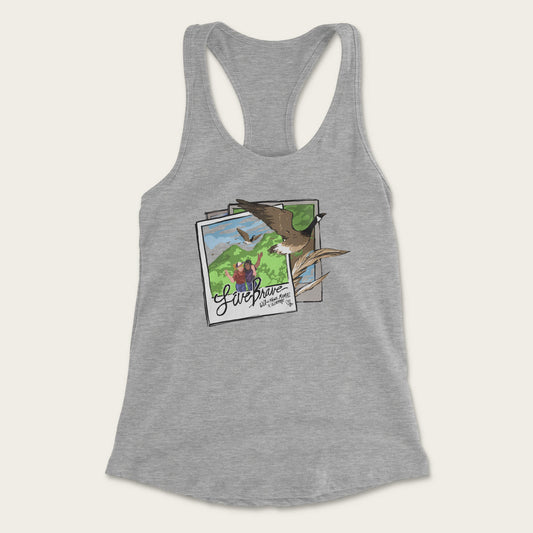 Live Brave Ladies Tank - Athletic Heather