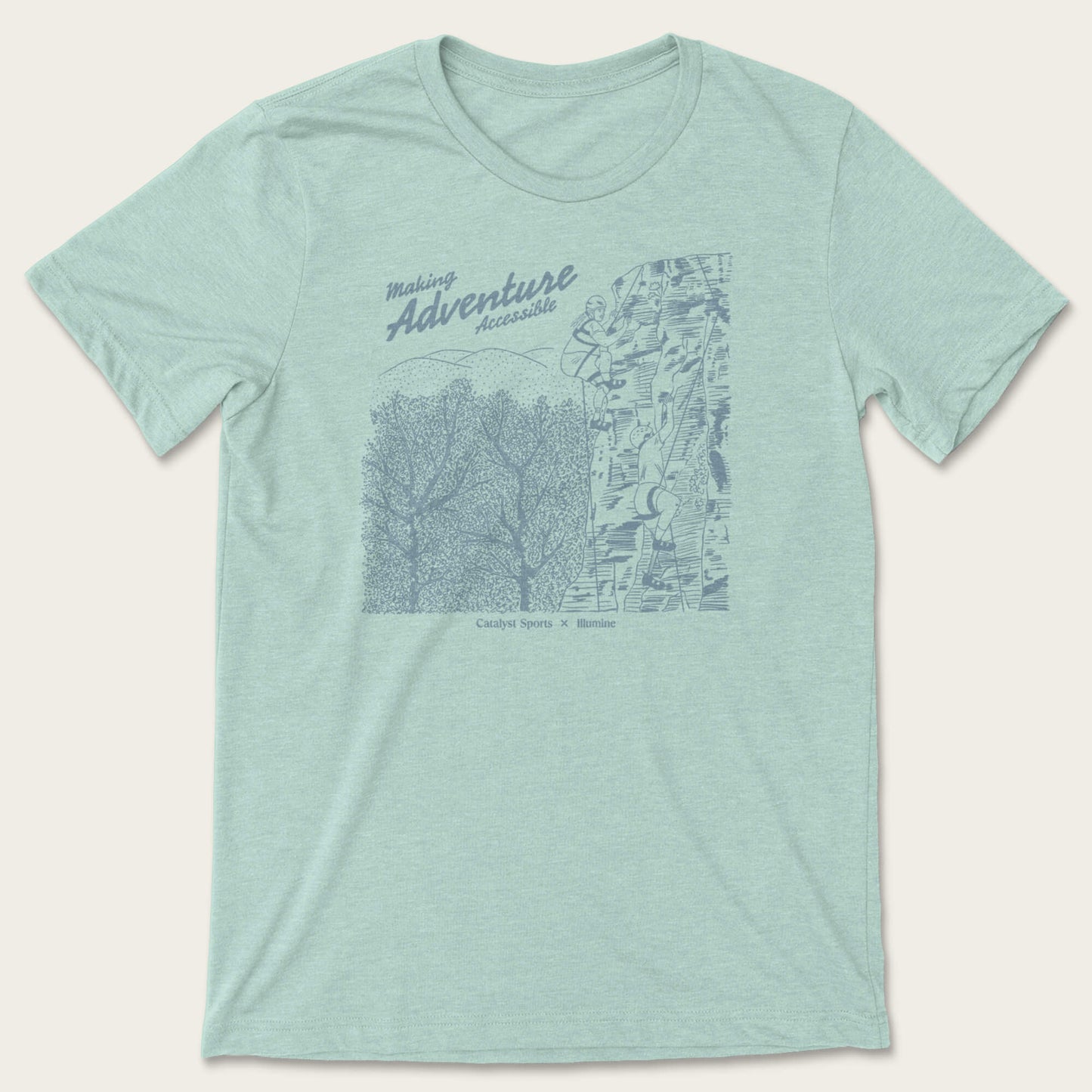 Making Adventure Accessible Tee - Heather Dusty Blue
