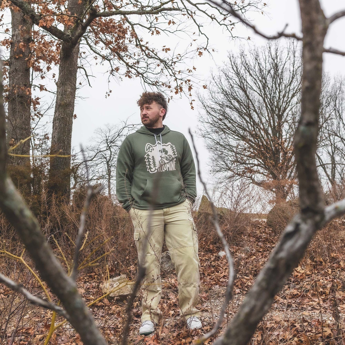 Mountain Bike Days Hoodie - Military Green