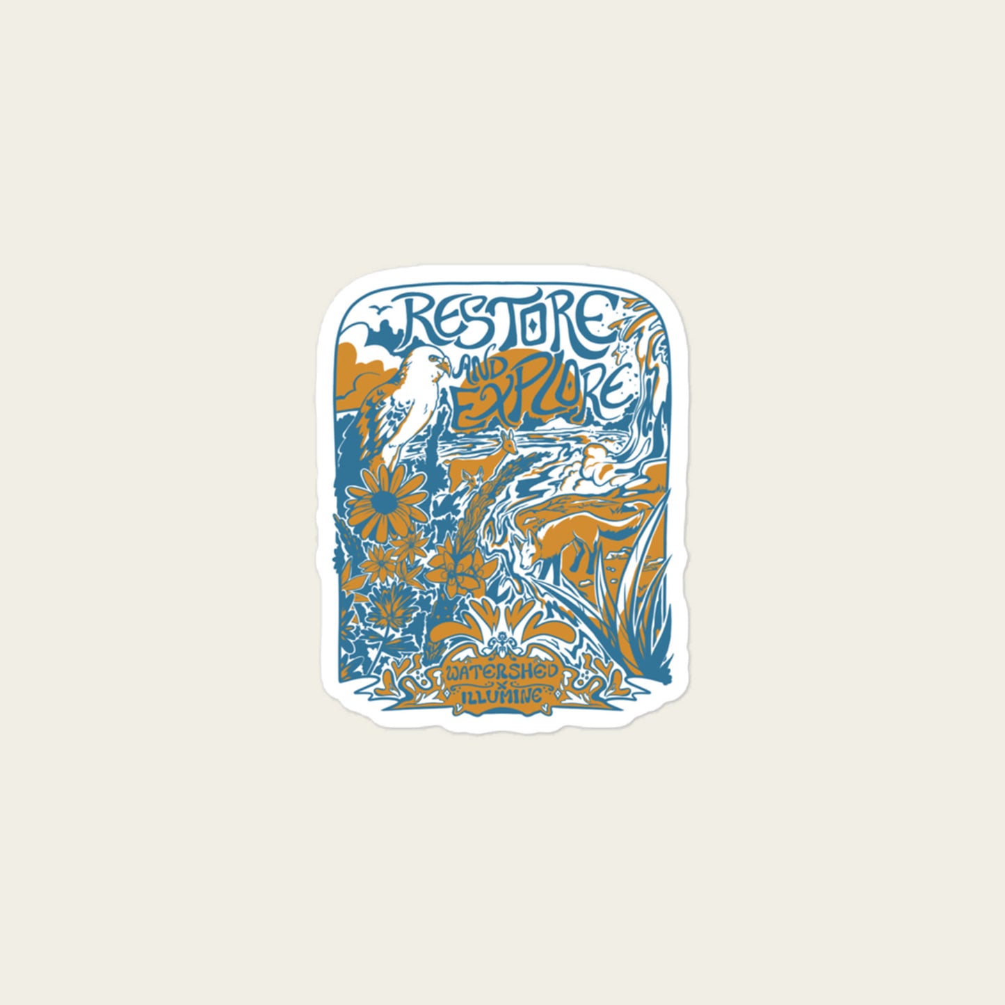 Restore And Explore Sticker