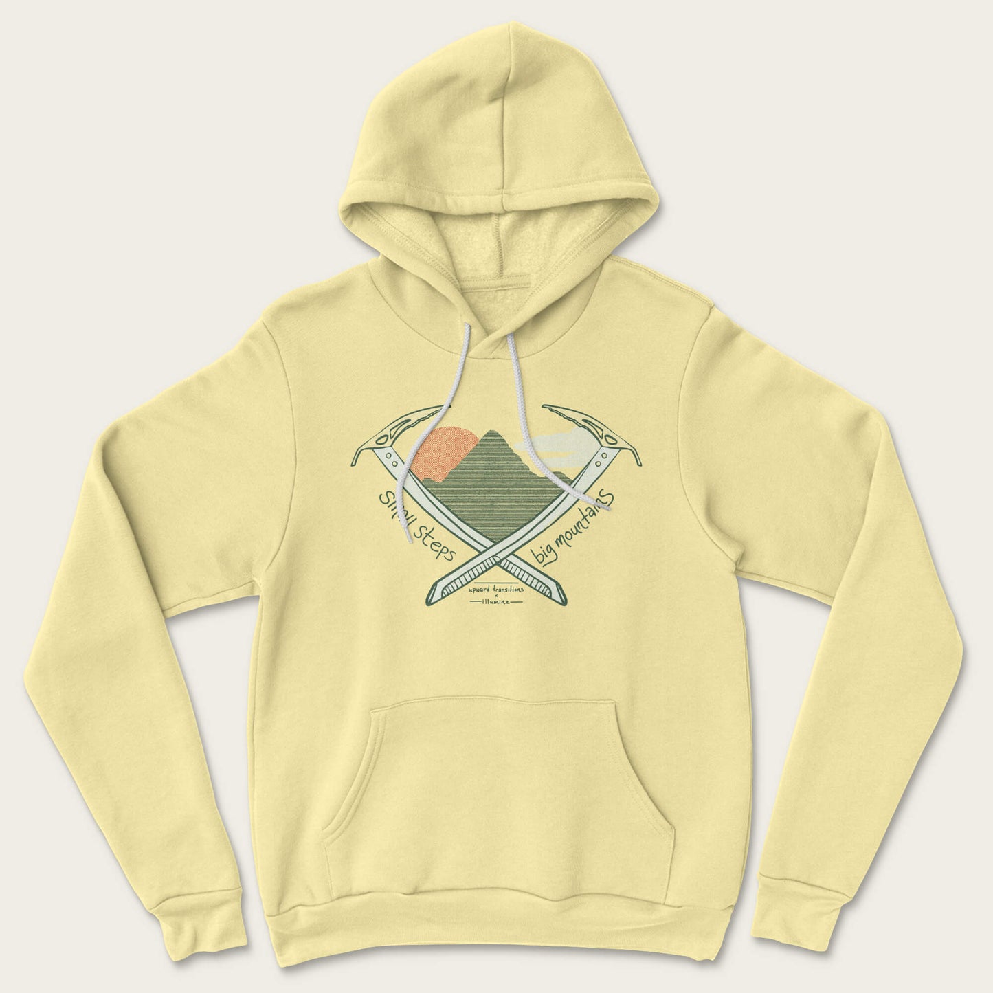 Small Steps Big Mountains Hoodie - French Vanilla
