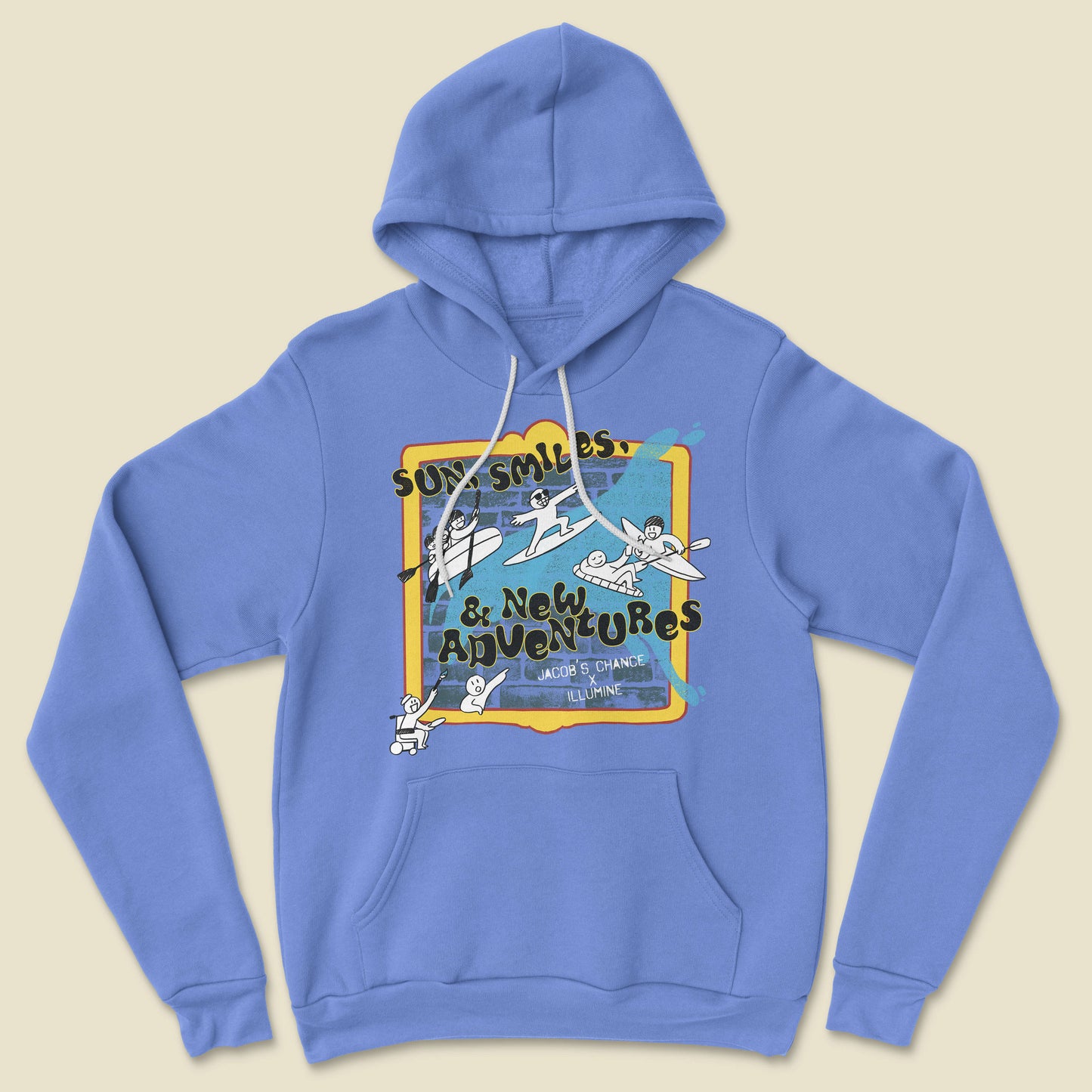 Sun Smiles Adventures Hoodie - Heather Columbia Blue