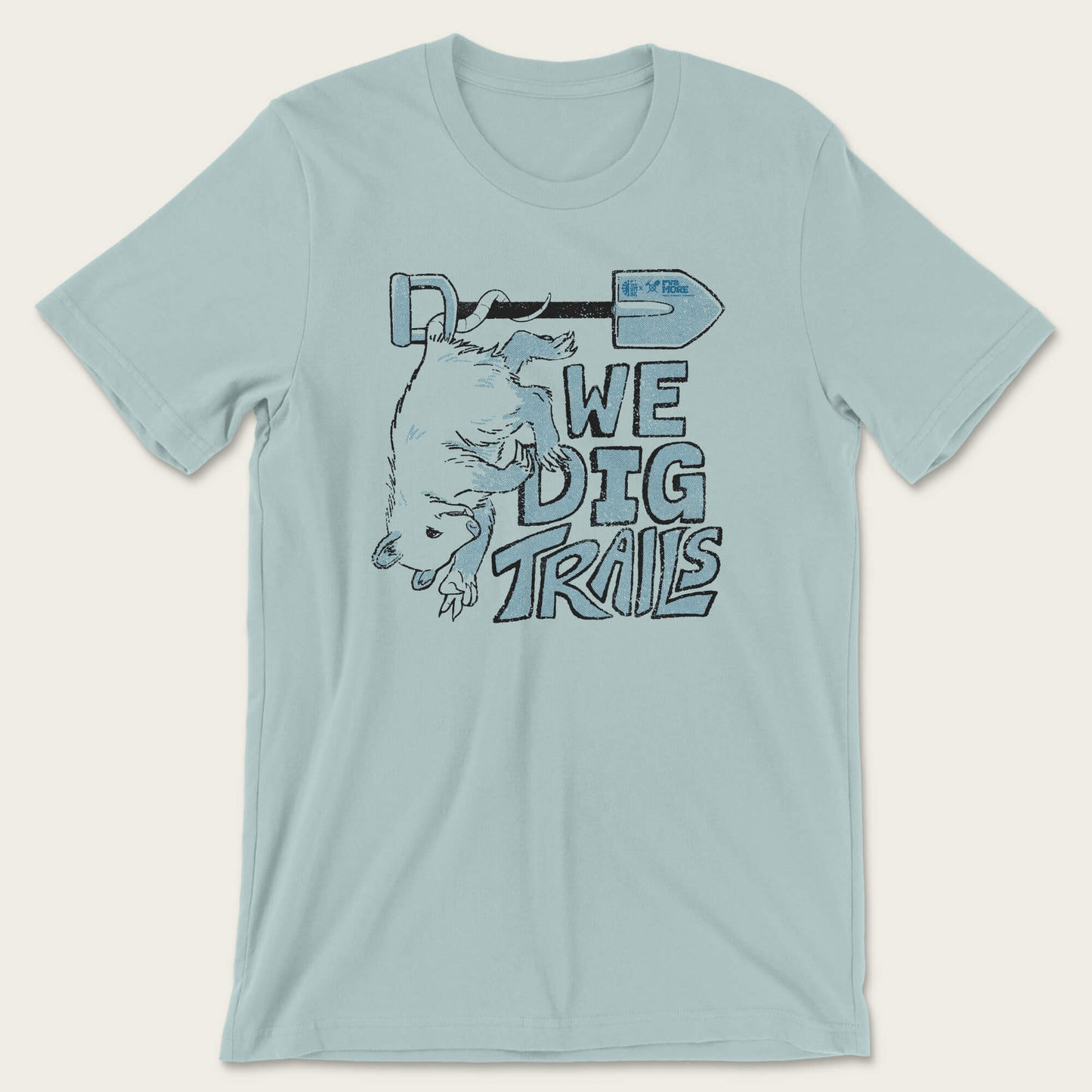 We Dig Trails Tee - Dusty Blue