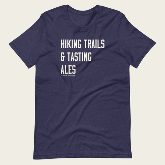 Hiking Trails Tee - Heather Navy