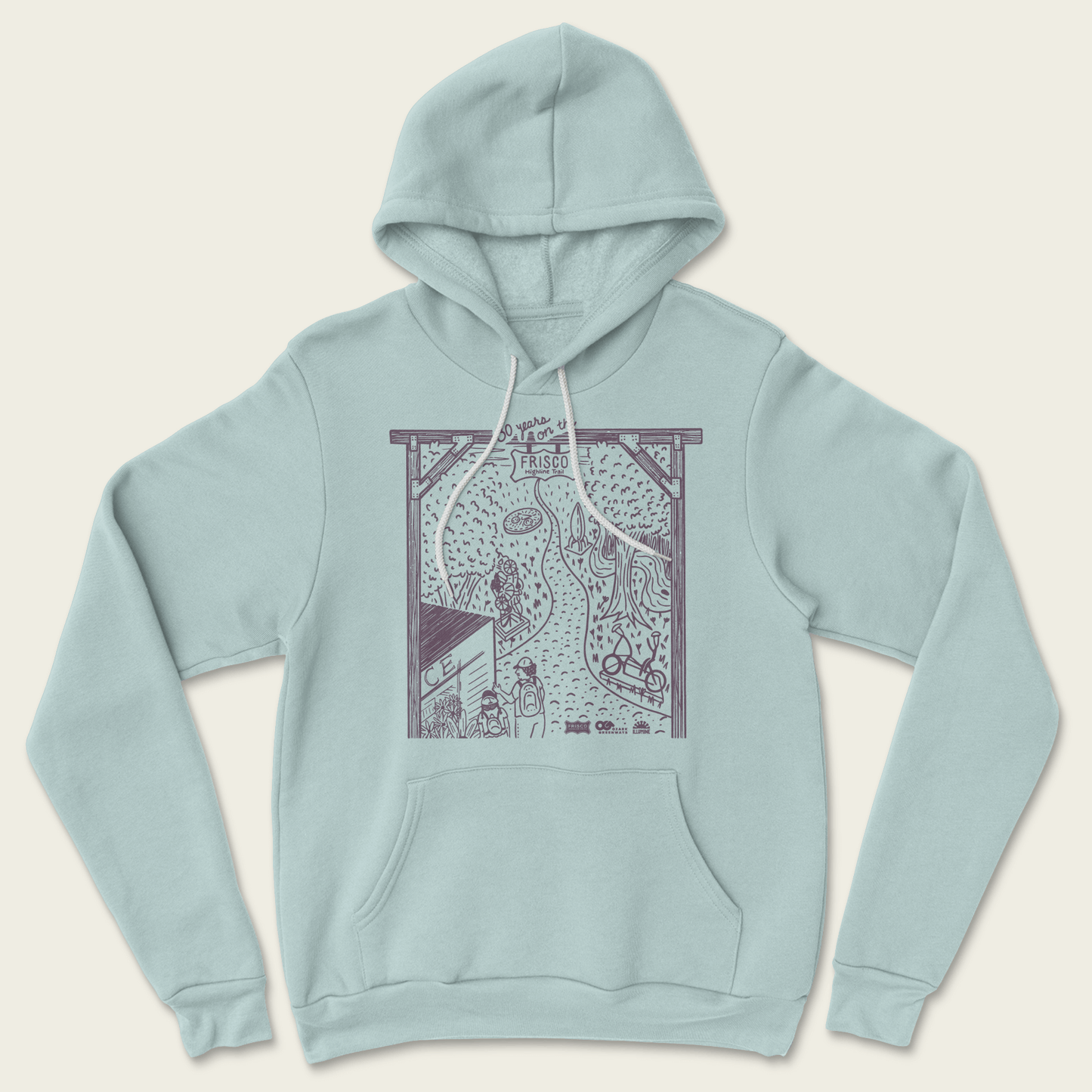 30 Years On The Frisco Hoodie - Dusty Blue