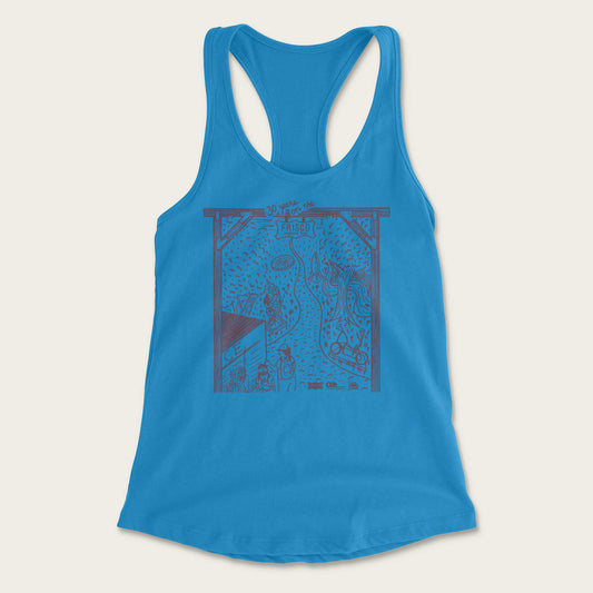 30 Years On The Frisco Ladies Racerback Tank - Turquoise