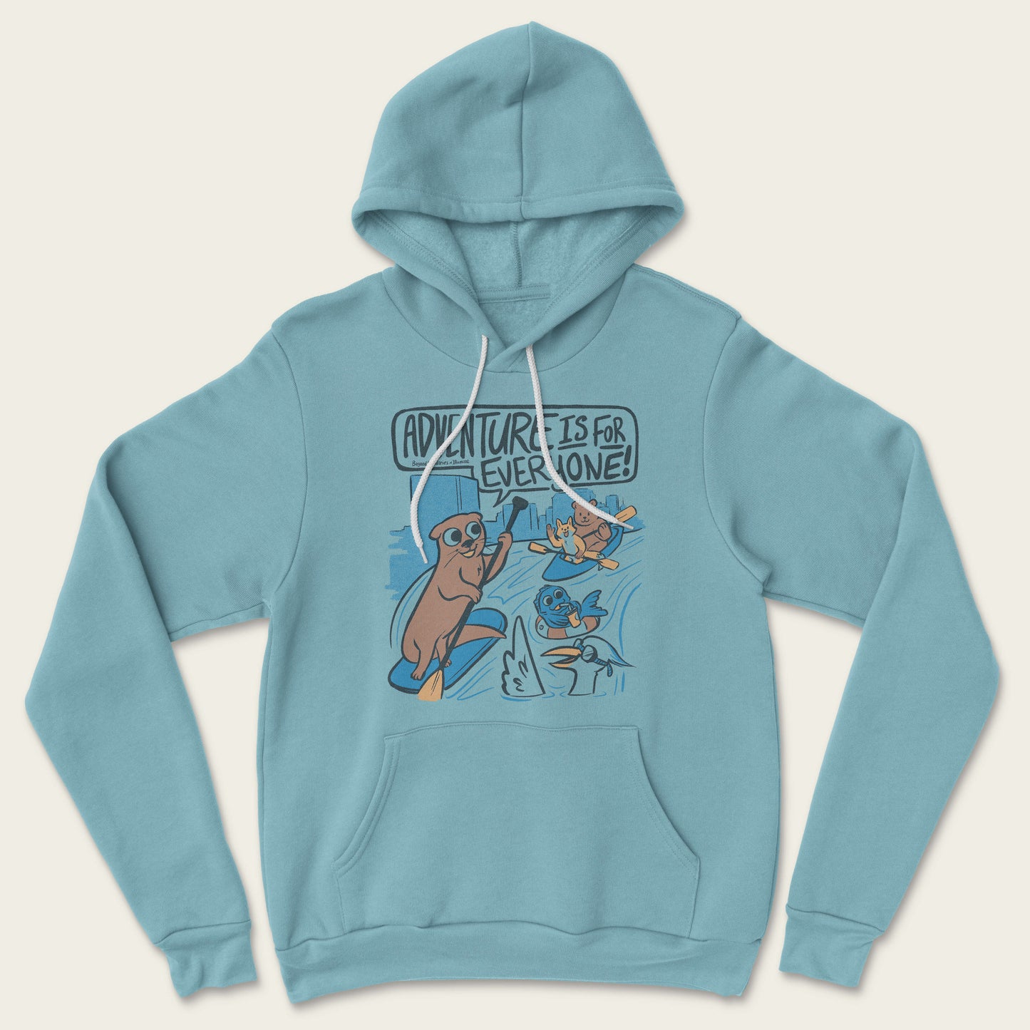 River Crew Hoodie - Heather Blue Lagoon