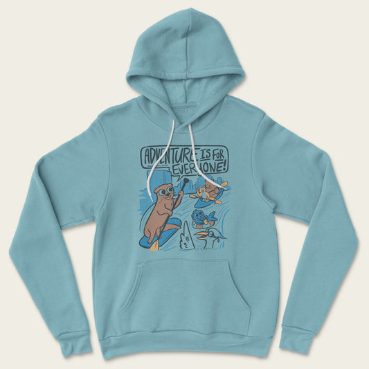 River Crew Hoodie - Heather Blue Lagoon
