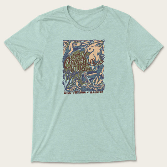 Every Creature Counts Tee - Heather Dusty Blue