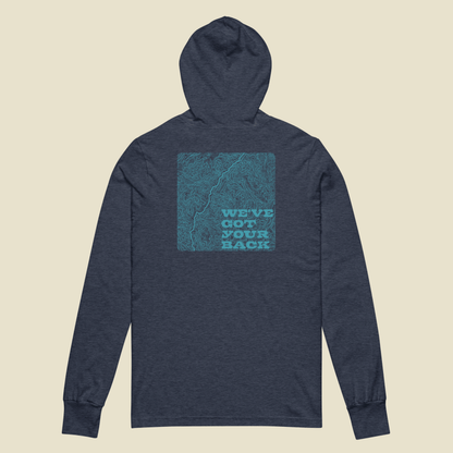 Got Your Back Sun Hoodie - Heather Navy