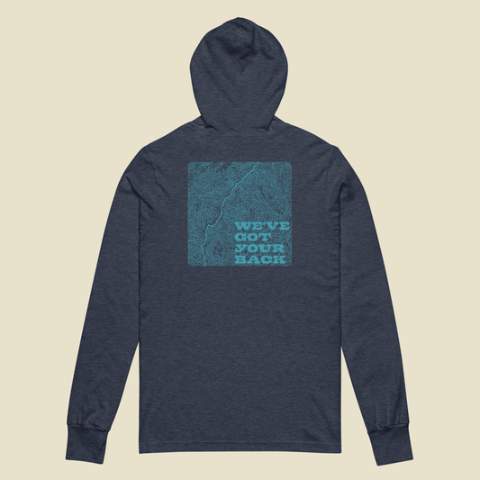 Got Your Back Sun Hoodie - Heather Navy