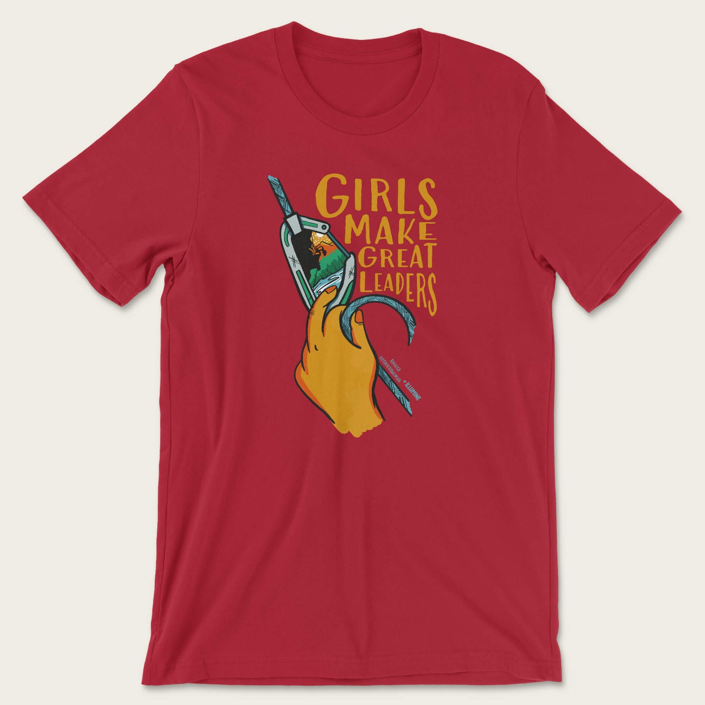 Great Leaders - Rugged Outdoorswoman X Illumine Tee - Canvas Red