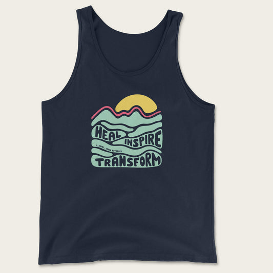 Heal Inspire Transform Unisex Tank - Navy