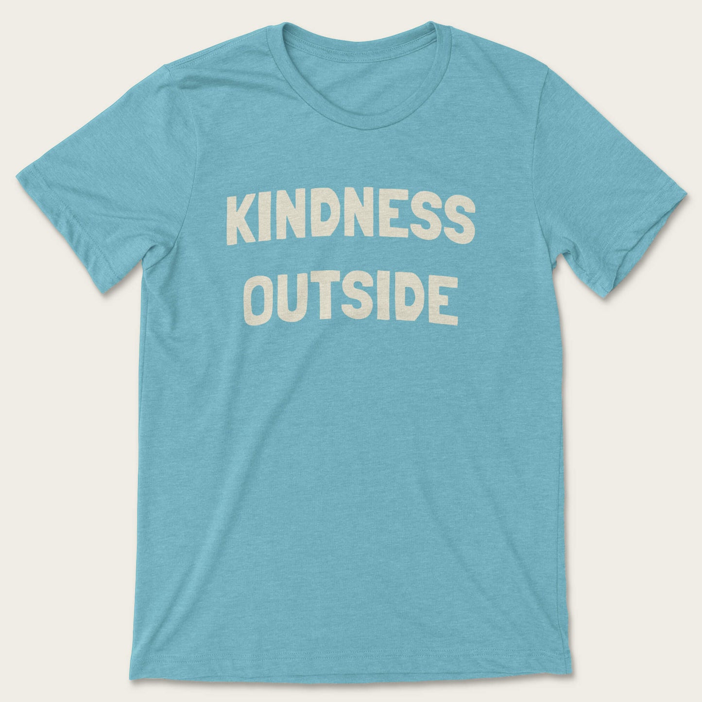 Kindness Outside Tee - Heather Blue Lagoon