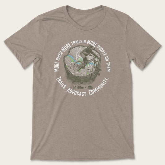 MORE Trails Tee - Heather Stone