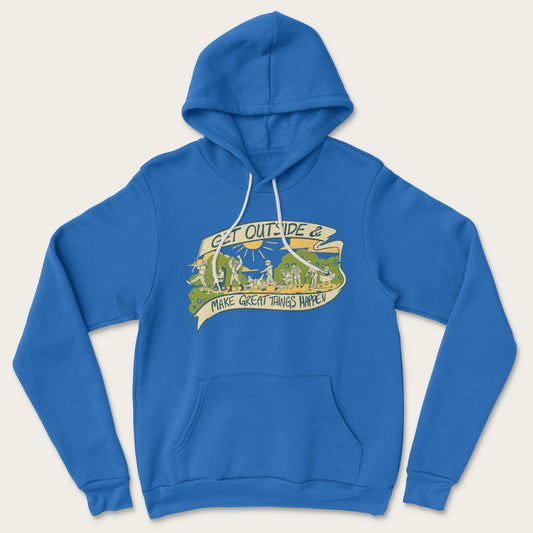 Make Great Things Happen Hoodie - Heather True Royal