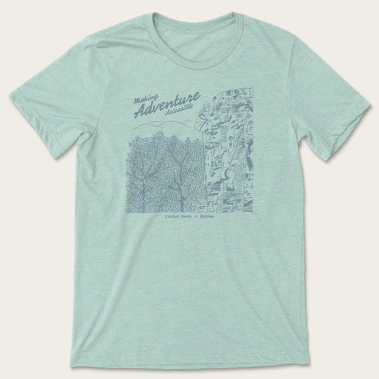 Making Adventure Accessible Tee - Heather Dusty Blue