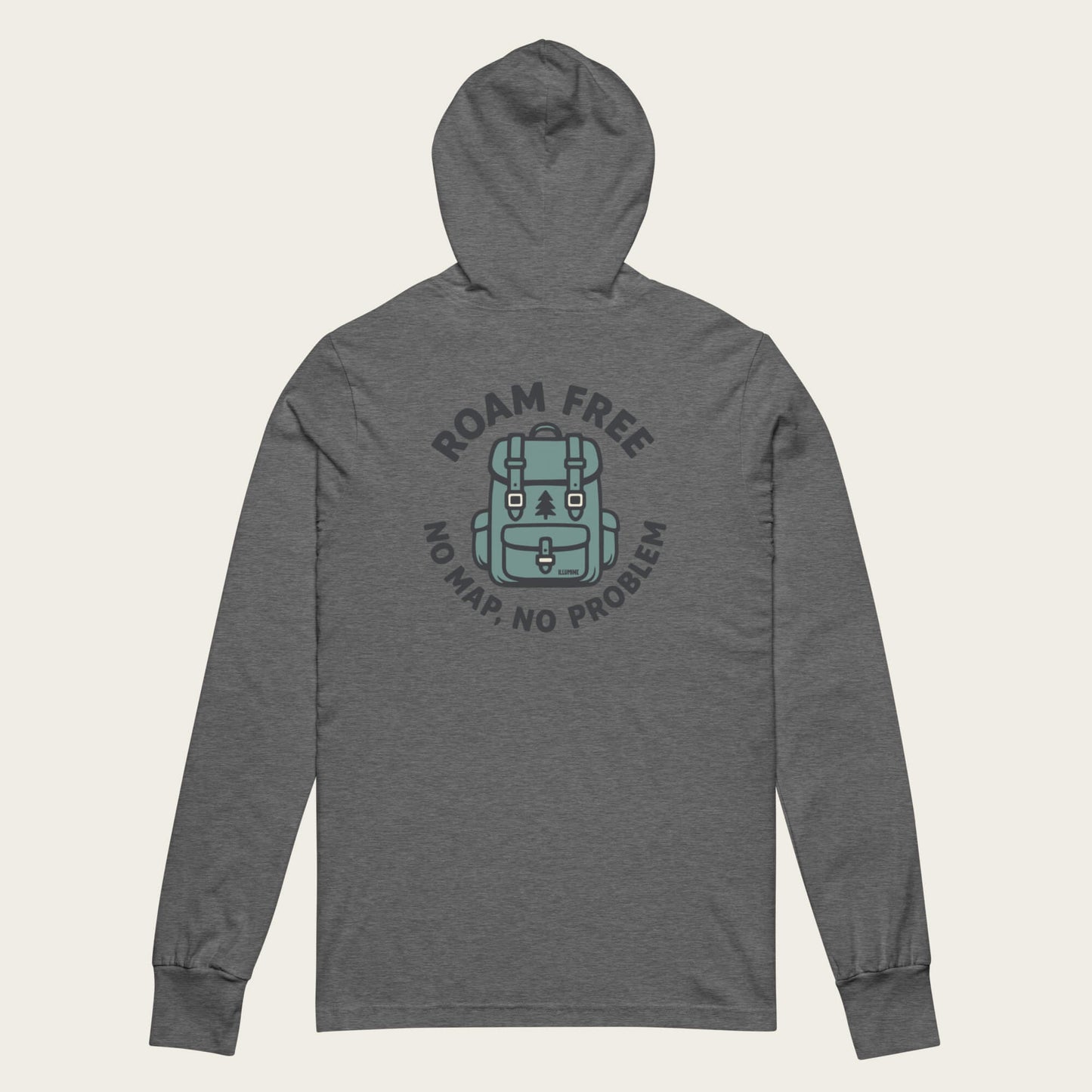 No Map Sun Hoodie - Deep Heather