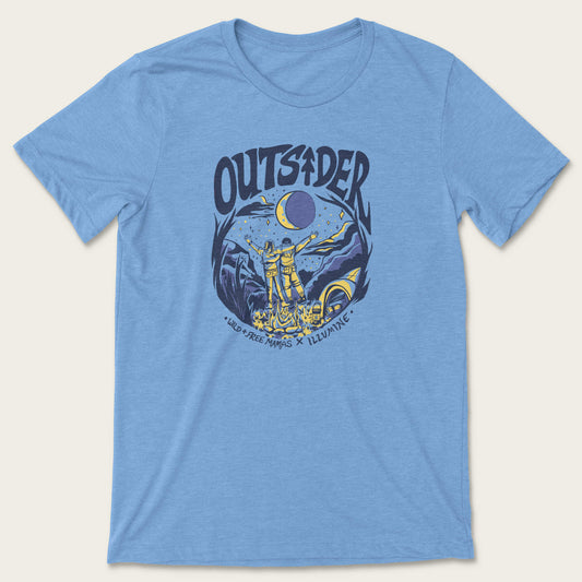 Outsider Tee - Heather Blue