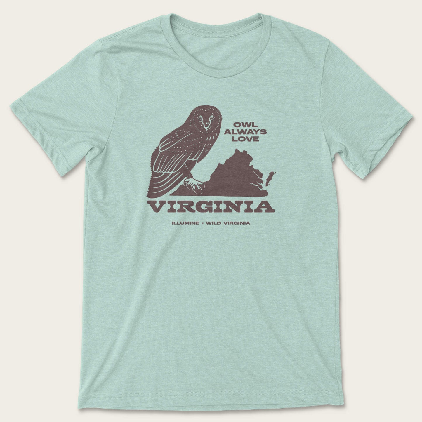 Owl Love Youth Tee - Heather Dusty Blue