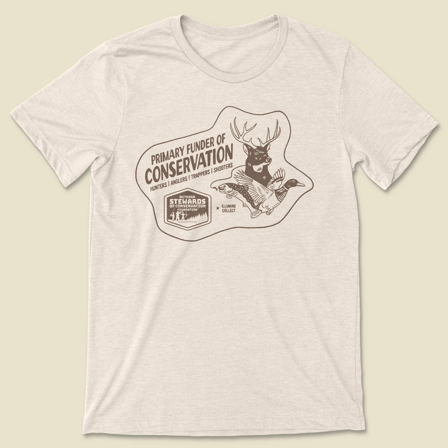 Funder of Conservation Tee - Heather Dust