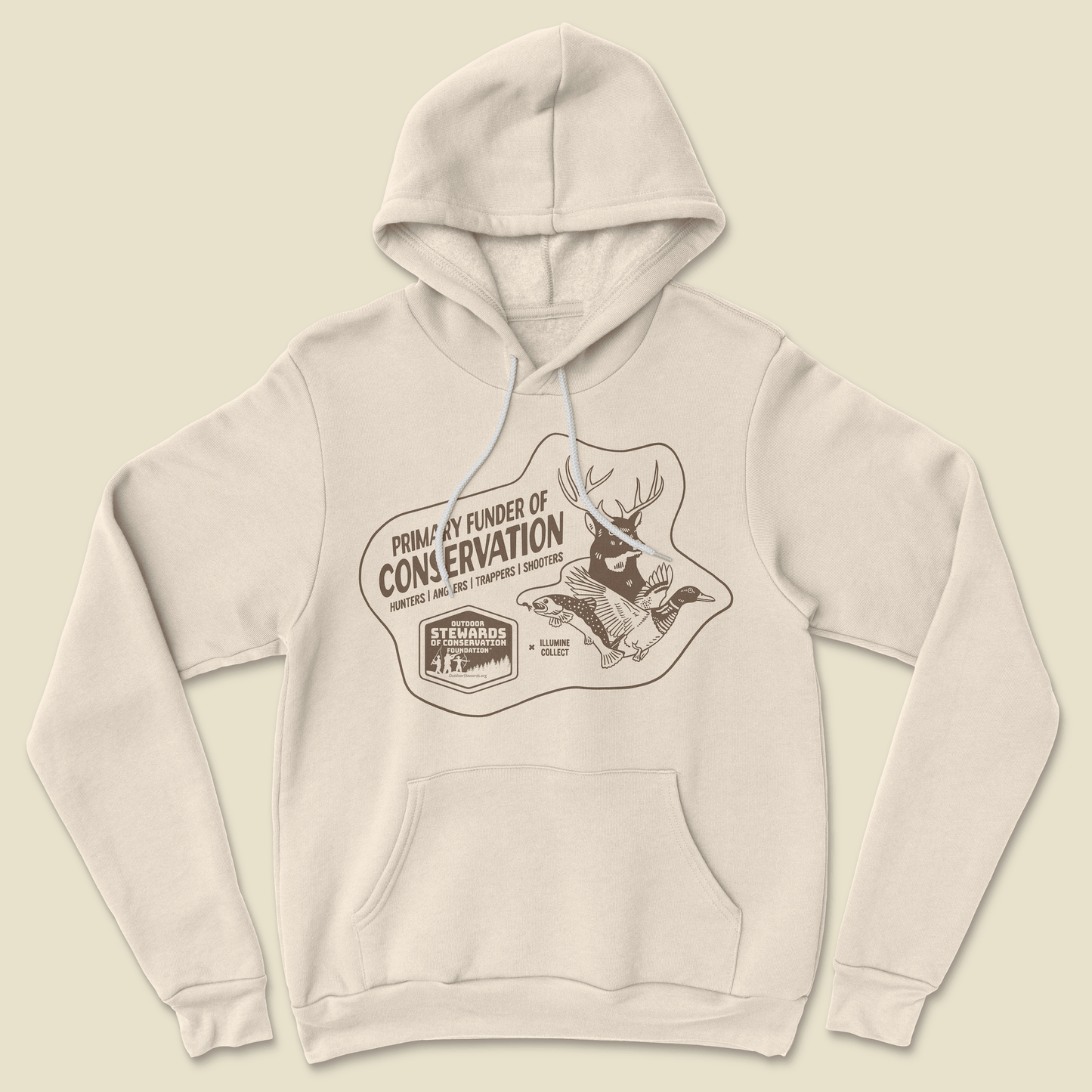Funder of Conservation Hoodie - Heather Dust
