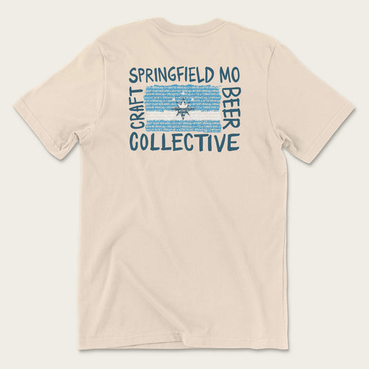 Springfield Craft Beer Collective SGF Craft Beer Flag Tee - Soft Cream