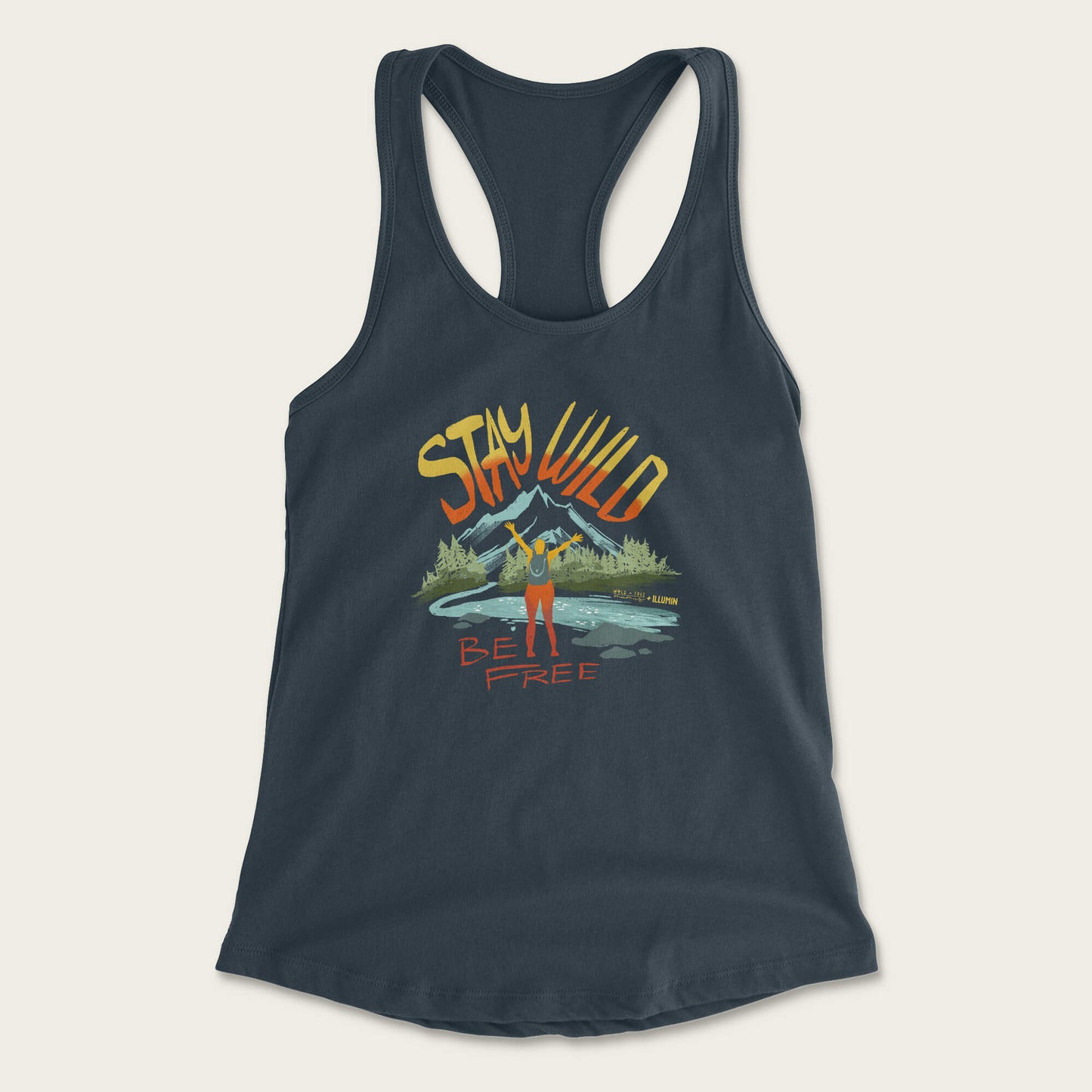 Stay Wild Ladies Tank - Navy