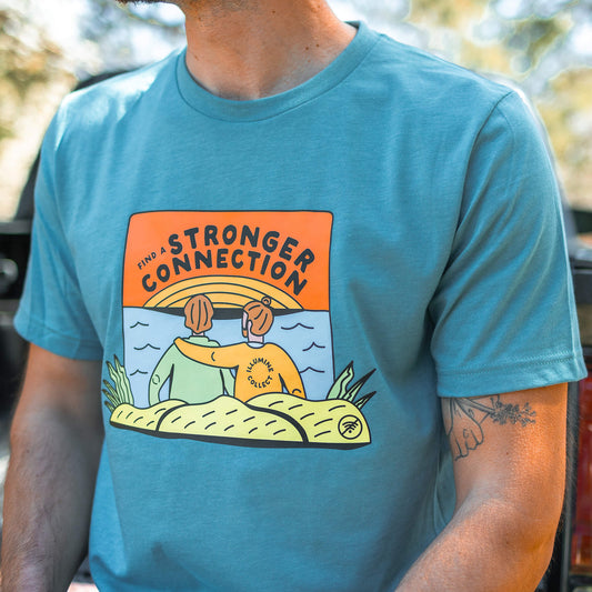 Stronger Connection Together Tee - Heather Blue Lagoon