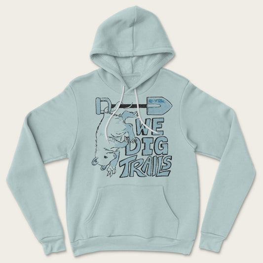 We Dig Trails Hoodie - Dusty Blue