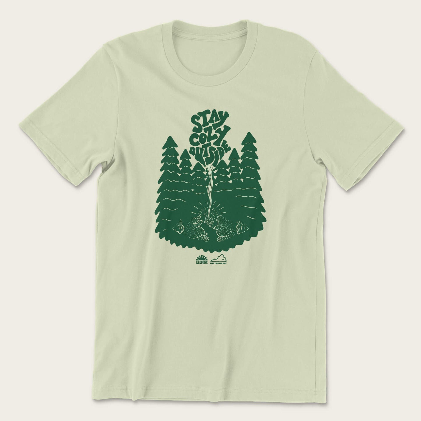 Stay Cozy Outside Tee - Spring Green