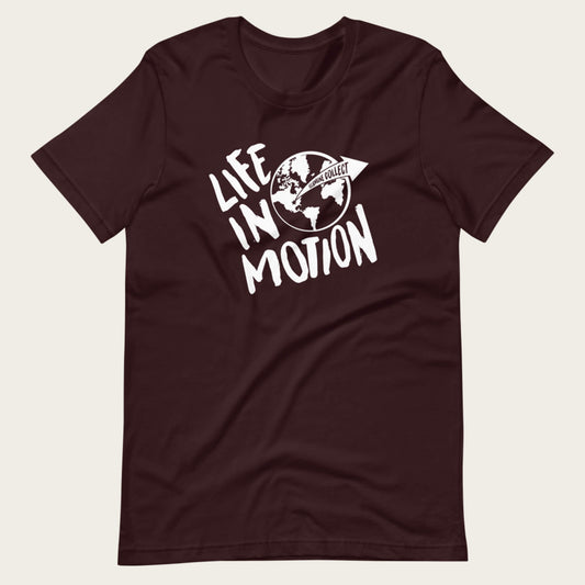 Life in Motion Tee - Oxblood Black