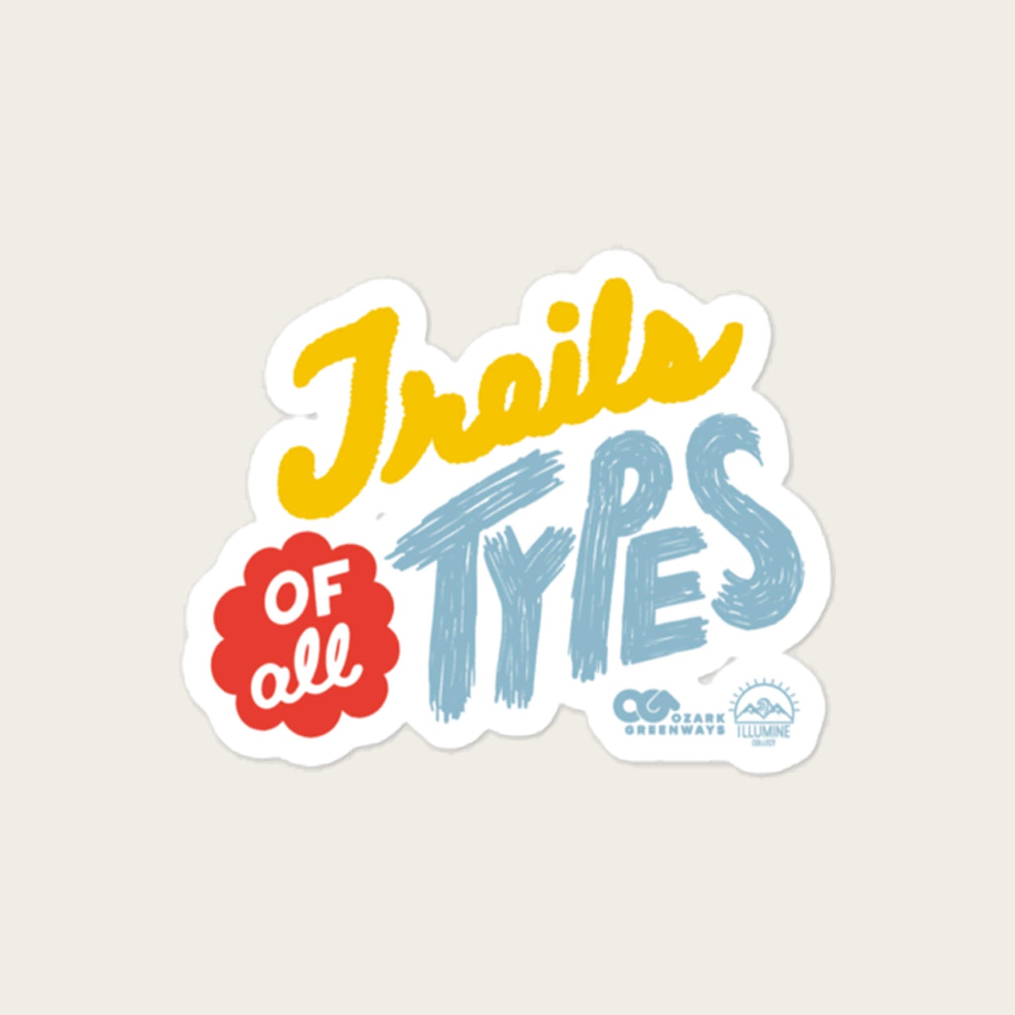 Trails of all Types Sticker