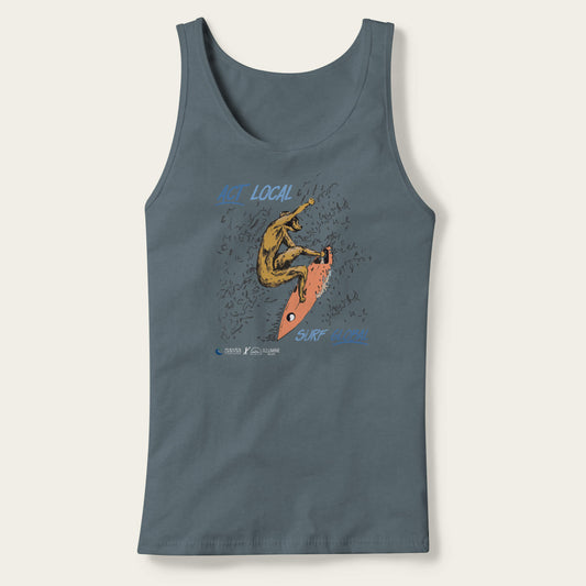 Act Local, Surf Global Tank - Slate - Limited Run - Only 49 Prints Left